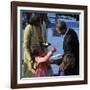 President Barack Obama is Congratulated by his Daughter after Taking the Oath of Office, Washington-null-Framed Photographic Print