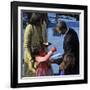 President Barack Obama is Congratulated by his Daughter after Taking the Oath of Office, Washington-null-Framed Photographic Print