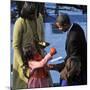 President Barack Obama is Congratulated by his Daughter after Taking the Oath of Office, Washington-null-Mounted Photographic Print