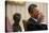 President Barack Obama Laughs During a Meeting in the Oval Office, Jan. 24, 2011-null-Stretched Canvas