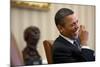 President Barack Obama Laughs During a Meeting in the Oval Office, Jan. 24, 2011-null-Mounted Photo