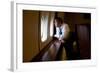 President Barack Obama Looks Out at the Australian Landscape from Air Force One, Nov. 17, 2011-null-Framed Photo