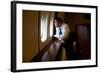 President Barack Obama Looks Out at the Australian Landscape from Air Force One, Nov. 17, 2011-null-Framed Photo
