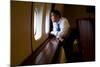 President Barack Obama Looks Out at the Australian Landscape from Air Force One, Nov. 17, 2011-null-Mounted Photo
