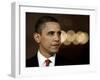 President Barack Obama Makes a Statement to the Nation, in the East Room of the White House-null-Framed Photographic Print