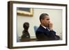 President Barack Obama Meets with Senior Advisors in the Oval Office, March 2, 2010-null-Framed Photo