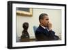 President Barack Obama Meets with Senior Advisors in the Oval Office, March 2, 2010-null-Framed Photo