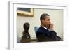 President Barack Obama Meets with Senior Advisors in the Oval Office, March 2, 2010-null-Framed Photo