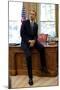 President Barack Obama Sits on the Edge of the Resolute Desk in the Oval Office, April 30, 2010-null-Mounted Photo