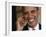 President Barack Obama Smiles as He Participates in a Joint News Conference in the White House-null-Framed Photographic Print