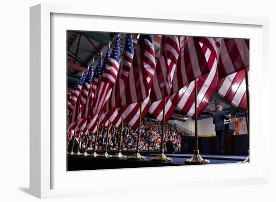 President Barack Obama Speaks on Immigration Reform in Las Vegas, Nev, Jan. 29, 2013-null-Framed Premium Photographic Print