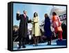 President Barack Obama Takes the Oath of Office with Wife Michelle and Daughters, Sasha and Malia-null-Framed Stretched Canvas