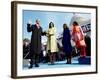 President Barack Obama Takes the Oath of Office with Wife Michelle and Daughters, Sasha and Malia-null-Framed Photographic Print