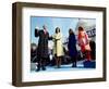 President Barack Obama Takes the Oath of Office with Wife Michelle and Daughters, Sasha and Malia-null-Framed Photographic Print