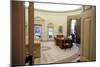 President Barack Obama Talks on the Phone in the Oval Office, Jan. 28, 2009-null-Mounted Photo