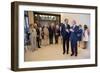 President Barack Obama Talks with Former President George W. Bush, April 25, 2013-null-Framed Premium Photographic Print