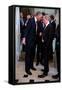 President Barack Obama Talks with Russian President Vladimir Putin-null-Framed Stretched Canvas