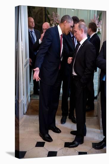 President Barack Obama Talks with Russian President Vladimir Putin-null-Stretched Canvas