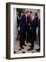 President Barack Obama Talks with Russian President Vladimir Putin-null-Framed Photo