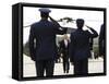 President Barack Obama Walks Towards Air Force One at Andrews Air Force Base-null-Framed Stretched Canvas