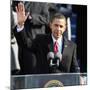 President Barack Obama Waves Before His Inaugural Address, Washington DC, January 20, 2009-null-Mounted Photographic Print