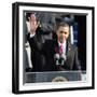 President Barack Obama Waves Before His Inaugural Address, Washington DC, January 20, 2009-null-Framed Photographic Print