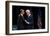 President Barack Obama with Former President Bill Clinton at an Election Year Fundraiser-null-Framed Photo