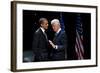 President Barack Obama with Former President Bill Clinton at an Election Year Fundraiser-null-Framed Photo