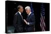 President Barack Obama with Former President Bill Clinton at an Election Year Fundraiser-null-Stretched Canvas