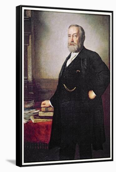 President Benjamin Harrison-American School-Framed Stretched Canvas