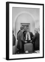 President Bill Clinton Meet with Republican Congressional Leaders in 1993-null-Framed Photo