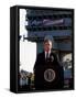 President Bush Declares the End of Major Combat in Iraq as He Speaks Aboard the Aircraft Carrier-null-Framed Stretched Canvas