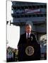 President Bush Declares the End of Major Combat in Iraq as He Speaks Aboard the Aircraft Carrier-null-Mounted Photographic Print