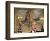 President Bush Delivers His Live Radio Address in the Roosevelt Room at the White House-null-Framed Photographic Print