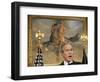 President Bush Delivers His Live Radio Address in the Roosevelt Room at the White House-null-Framed Photographic Print