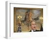 President Bush Delivers His Live Radio Address in the Roosevelt Room at the White House-null-Framed Photographic Print