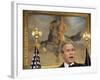 President Bush Delivers His Live Radio Address in the Roosevelt Room at the White House-null-Framed Photographic Print