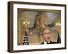 President Bush Delivers His Live Radio Address in the Roosevelt Room at the White House-null-Framed Photographic Print