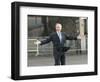 President Bush Departs in the Rain at Boeing Field in Seattle-null-Framed Photographic Print