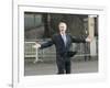President Bush Departs in the Rain at Boeing Field in Seattle-null-Framed Photographic Print