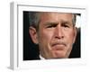 President Bush Listens to a Question About His Declassifying an Intelligence Report-null-Framed Photographic Print