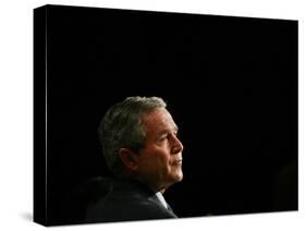 President Bush Listens to Statements-null-Stretched Canvas