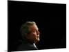 President Bush Listens to Statements-null-Mounted Photographic Print