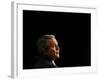 President Bush Listens to Statements-null-Framed Photographic Print