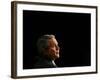 President Bush Listens to Statements-null-Framed Photographic Print