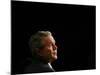 President Bush Listens to Statements-null-Mounted Photographic Print