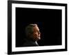 President Bush Listens to Statements-null-Framed Photographic Print