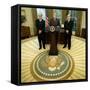 President Bush Names Ben Bernanke to Become the New Chairman of the Federal Reserve Board-null-Framed Stretched Canvas