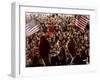 President Bush Receives Cheers as He is Introduced at a Campaign Rally at Post-Gazette Pavilion-null-Framed Photographic Print