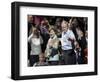 President Bush, Right, and First Lady Laura Bush Arrive for a Rally for Texas Governor Rick Perry-Lm Otero-Framed Photographic Print